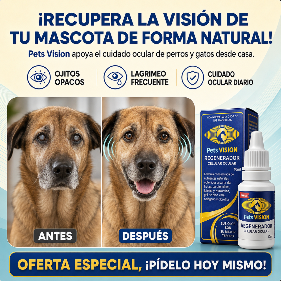 OjoFiel™ | Gotas para el cuidado ocular de tu amigo fiel