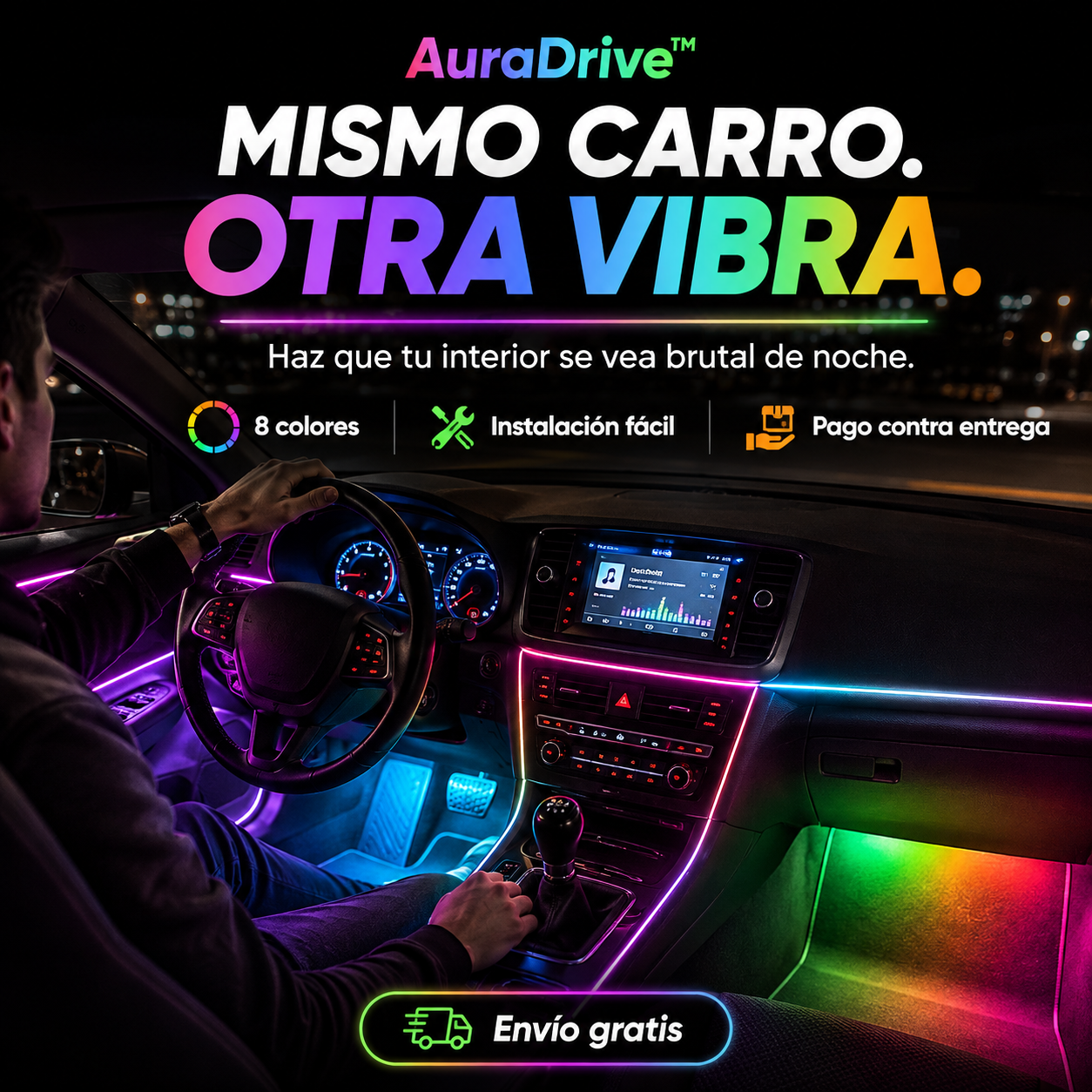 AuraDrive™ | Convierte tu carro en otro de noche