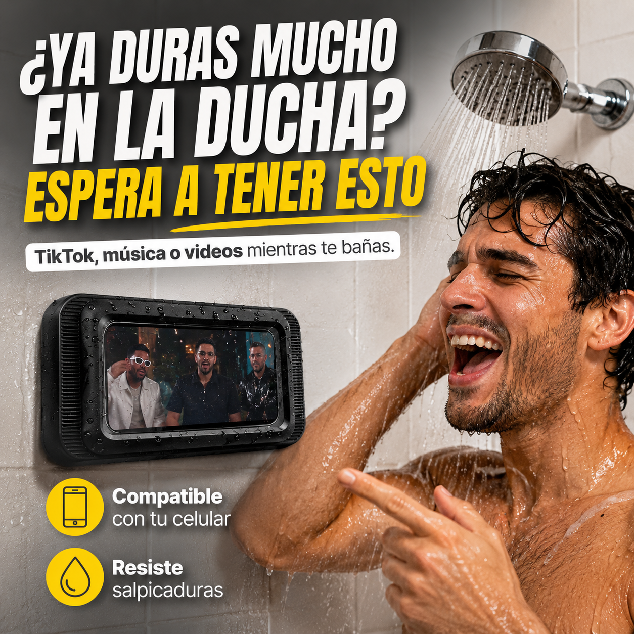 DuchaView™ | Soporte Impermeable para Celular