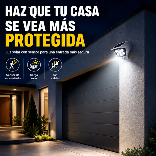 LuzGuard Solar™ | Protege entradas, patios y garajes sin cables