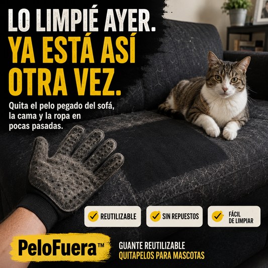 PeloFuera™ | La forma rápida de retirar pelos del sofá, la cama y la ropa