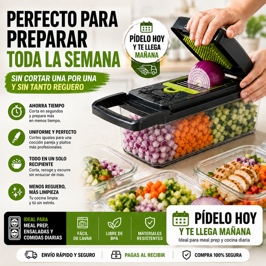 CortaListo™ | De verduras enteras a comida lista sin picar una por una